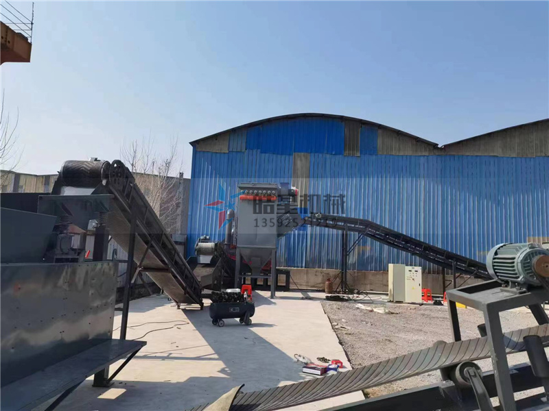 Customer site for the production line of 1300 type broken bridge aluminum crushing and separation equipment