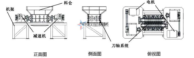 塑料桶撕碎机结构